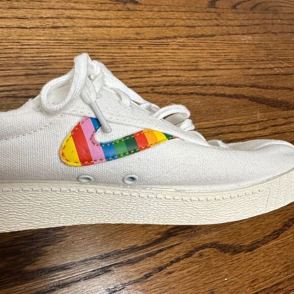 Tretorn Shoes Womens 8.5 Pride Nylite Plus Rainbow Casual Sneakers White Canvas - Picture 9 of 9